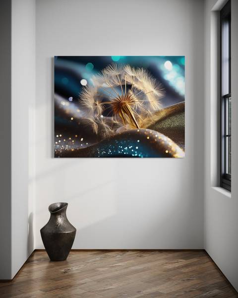 Wandbild blume abstraktion pflanzen 100 x 70 cm