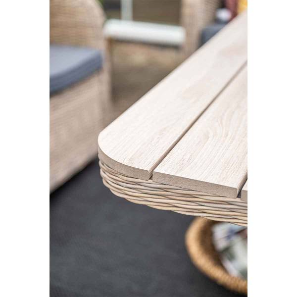 Loungediningset Nova 4 delig grijs - aluminium - 237 x 85 x 237 cm