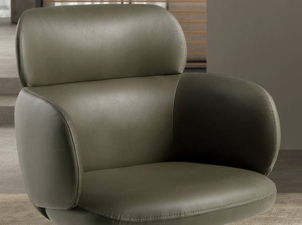 Drehstuhl 4202 Grün - Polyester - Edelstahl - Vinyl - 59 x 84 x 66 cm