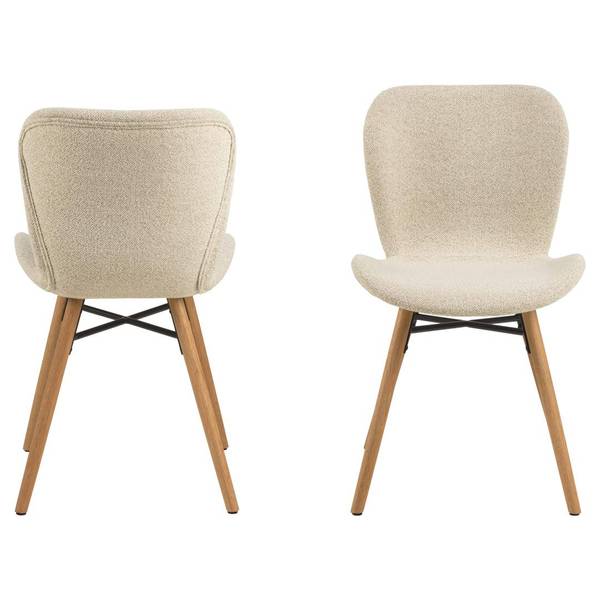Esszimmerstuhl BatildaA1 2er Set Beige - Webstoff - 47 x 83 x 53 cm