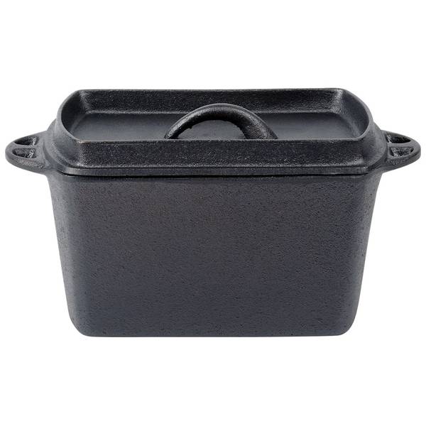 Brotbackform 279052 Schwarz - Gusseisen - 12 x 12 x 27 cm