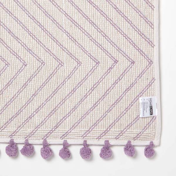 Badteppich mit Zickzack-Muster Violett