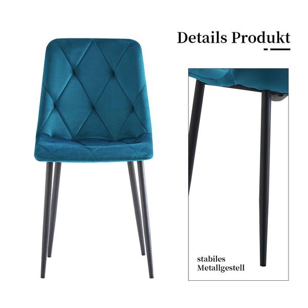 Chaise de salle à manger VICKA Bleu