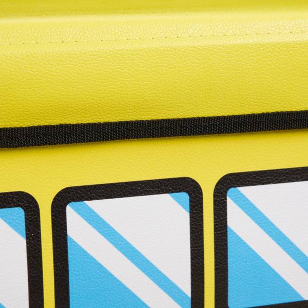 Spielzeugkiste faltbar mit Deckel Schwarz - Gelb - Holzwerkstoff - Kunststoff - 40 x 27 x 25 cm