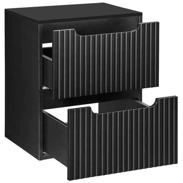 Waschbeckenschrank NEWPORT-56-54 Schwarz - Holzwerkstoff - 50 x 60 x 40 cm