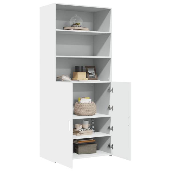 Highboard DE6886 Weiß - Holzwerkstoff - 80 x 185 x 43 cm