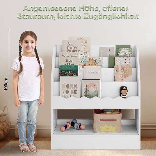 Bücherregal Christa Weiß - Holzwerkstoff - 70 x 80 x 30 cm