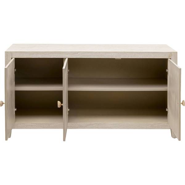 Sideboard Travertino Beige - Messing - 140 x 77 x 45 cm