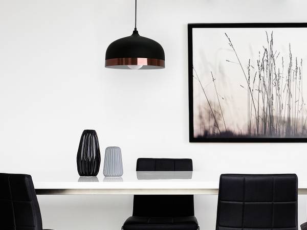 Pendelleuchten PARINA Schwarz - Weiß - Metall - 33 x 130 x 33 cm