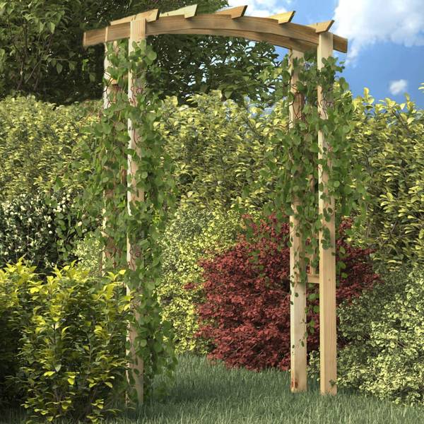 Rosenbogen VERSIL Braun - Holzwerkstoff - 150 x 210 x 60 cm