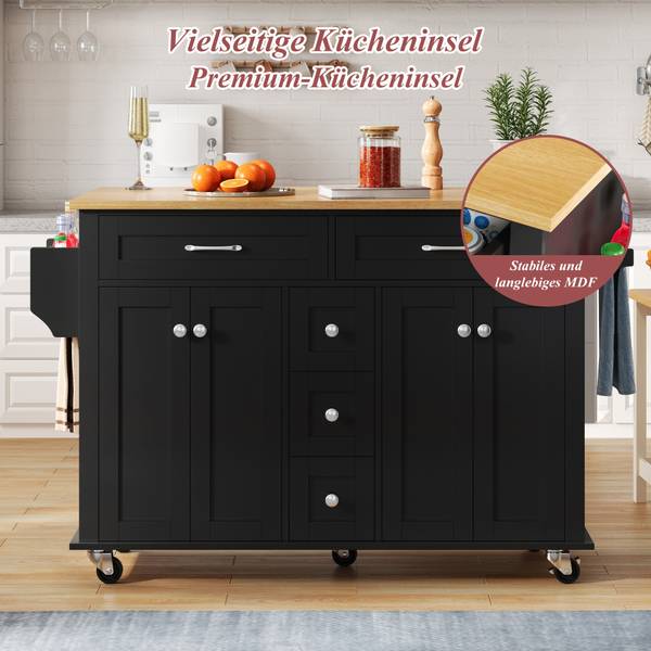 Kücheninsel BB8055 Schwarz