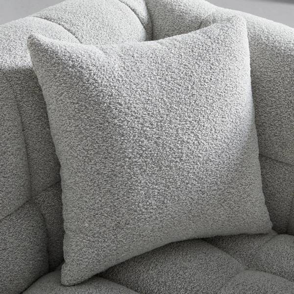 3-Sitzer-Sofa ENA Grau - Textil - Holz teilmassiv - 210 x 75 x 96 cm
