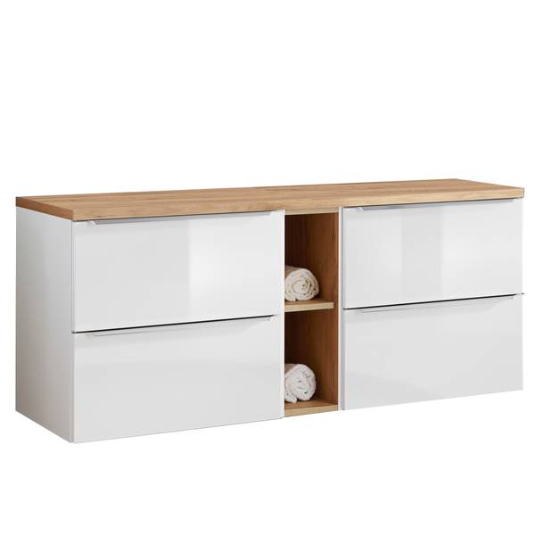 Waschbeckenschrank TOSKANA-56-565 Weiß - Holzwerkstoff - 141 x 60 x 46 cm