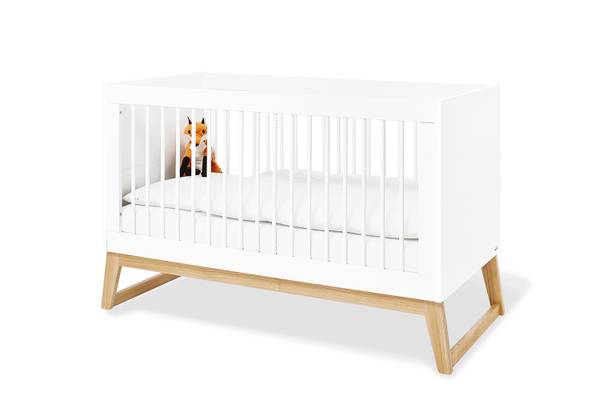 Kinderbett 'Bridge' Weiß - Massivholz - 76 x 94 x 151 cm