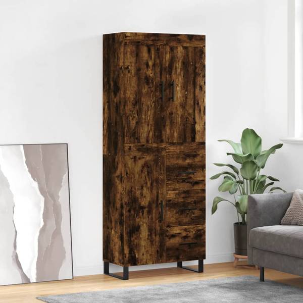 Highboard DE3521 Braun - Holzwerkstoff - 70 x 180 x 34 cm