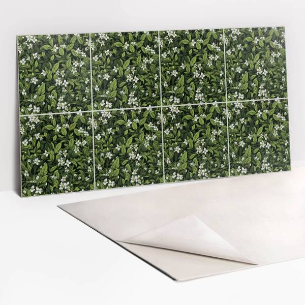 Zelfklevend Wandpaneel Niveus groen - polyester-PVC - 100 x 50 x 0 cm