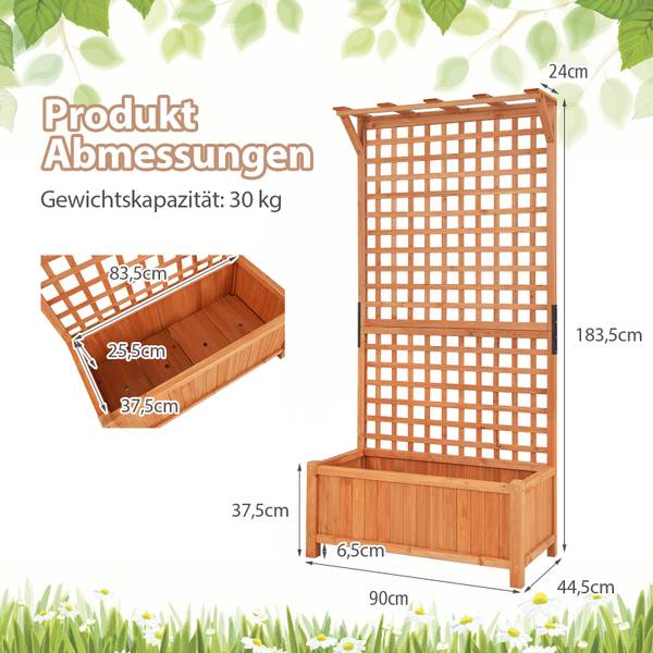 Blumenkasten SF5144ADDE Braun - Holzwerkstoff - 45 x 184 x 90 cm