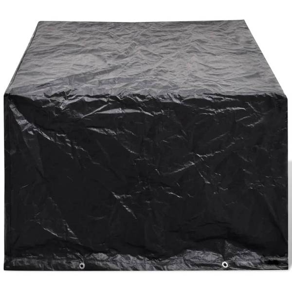 Gartenmöbel-Abdeckung DE315 Schwarz - Rattan - 140 x 90 x 180 cm