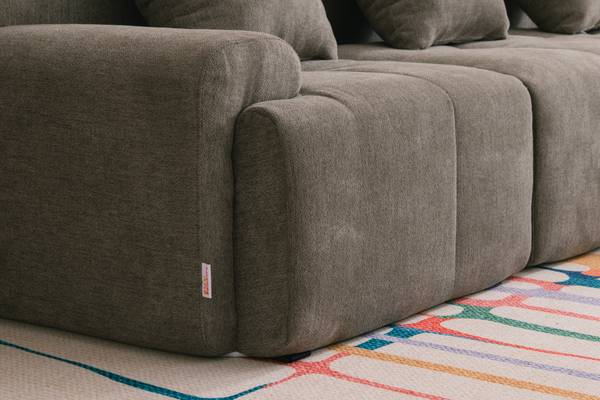 Ecksofa sofaMOUS mit Ottomane Kaffeebraun