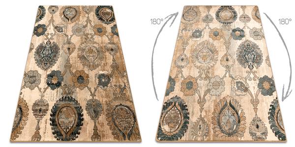 Wollteppich Polonia Olivo Ornament 200 x 300 cm