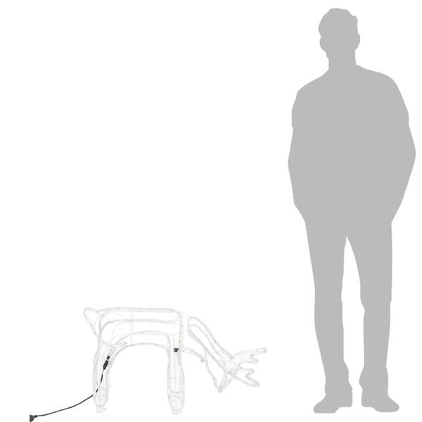Weihnachtsbeleuchtung 3154306 2er Set Weiß - Metall - Kunststoff - 31 x 45 x 73 cm