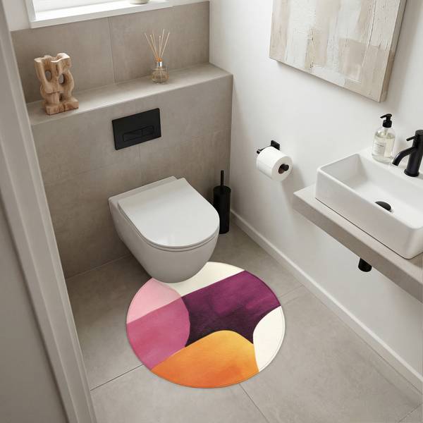 BADEMATTE Formen Microfaser - 70 x 70 x 1 cm