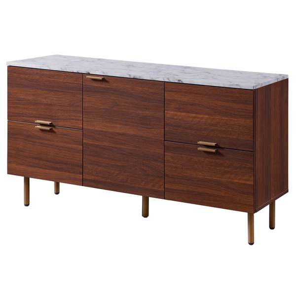 Sideboard VNF-00081 Braun - Akazie - 36 x 72 x 122 cm