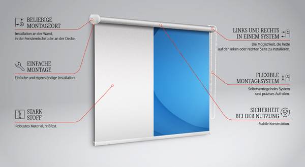 Innenrollo AQUAMAR 60 x 140 cm