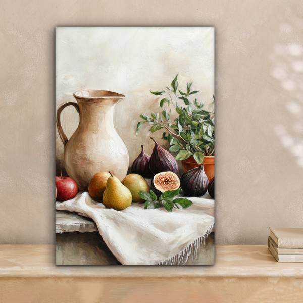 LEINWANDBILD Obst Braun - Baumwollstoff - 20 x 30 x 2 cm