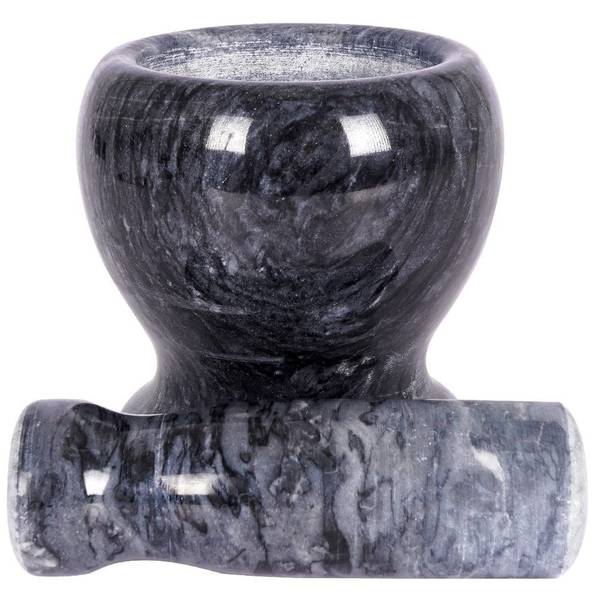 Mörser mit Stößel 259128 Grau - Granit - 11 x 11 x 11 cm