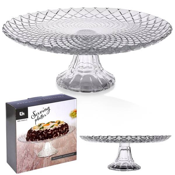 Tortenplatte 139431 Glas - 27 x 10 x 27 cm