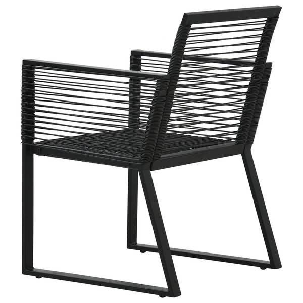 Garten-Essgruppe 3060213 (3-teilig) Schwarz - Stahl - PVC - 80 x 74 x 80 cm