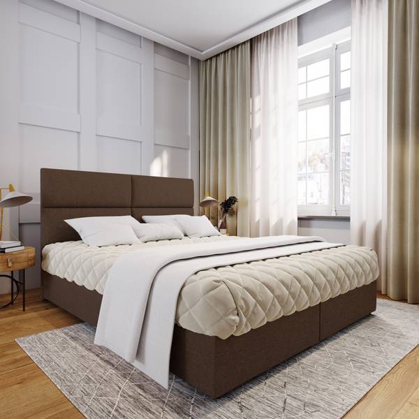 Boxspringbett LONIS Braun - Liegefläche Breite: 160 cm