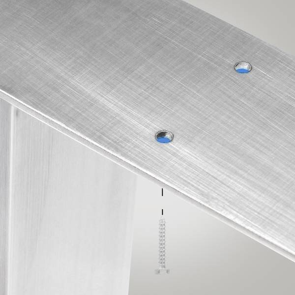 Tafelpoten Velden set van 2 grijs - metaal - 8 x 72 x 90 cm