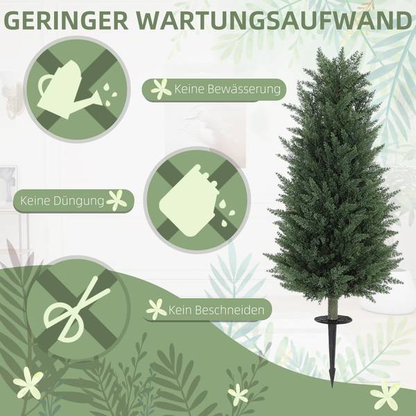 künstliche Zypresse 83C-005V00GN Grün - Kunststoff - 33 x 100 x 33 cm