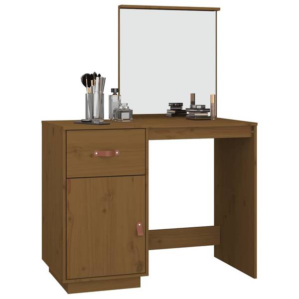 Coiffeuse 3017176 Marron - Pin - 95 x 134 x 50 cm