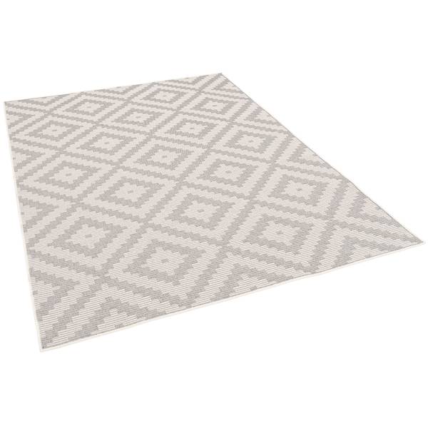 In & Outdoor Teppich Marbella Grau - Textil - 80 x 1 x 150 cm
