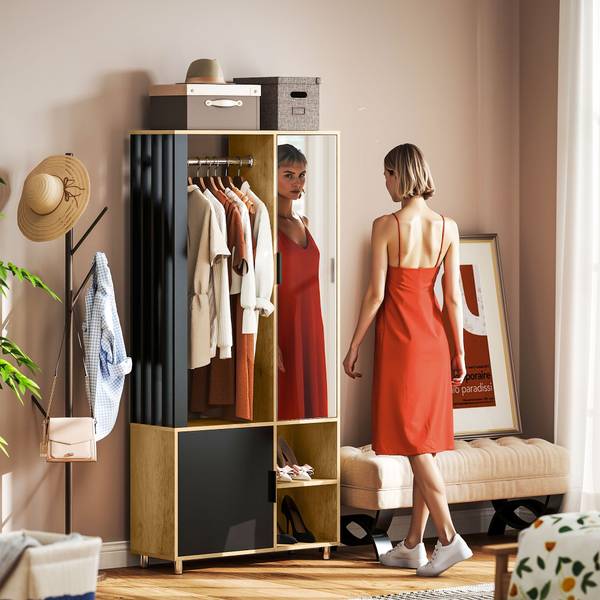 Garderobe Set 831-978V90ND Braun - Holzwerkstoff - 30 x 175 x 80 cm