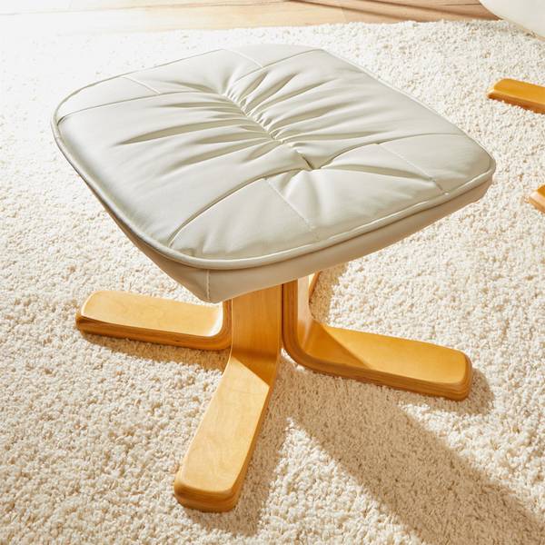 Fauteuil relaxation + repose-pied CHARLY Blanc