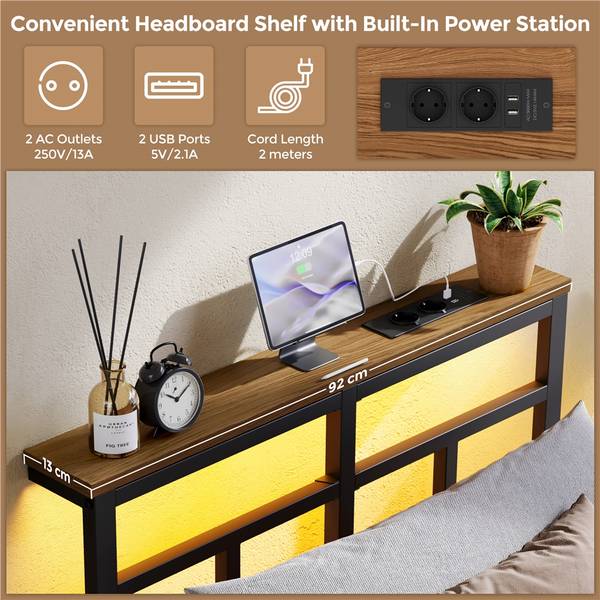 Metallbett ARL43 92 x 215 cm