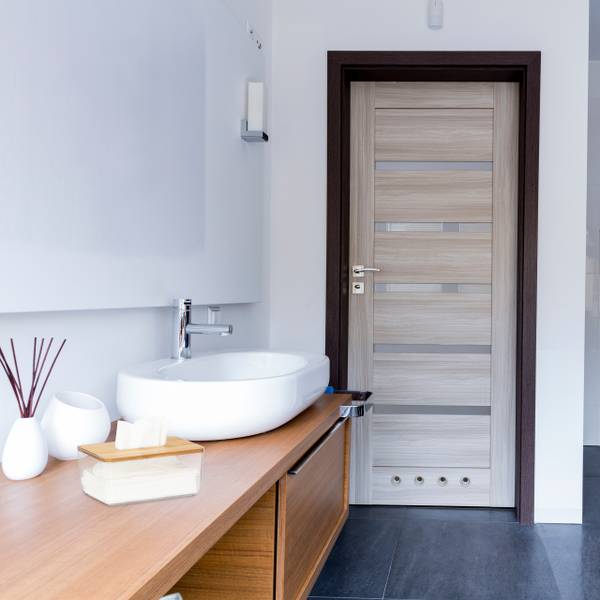 Transparente Tücherbox mit Bambus-Deckel Braun - Bambus - Kunststoff - 24 x 10 x 13 cm