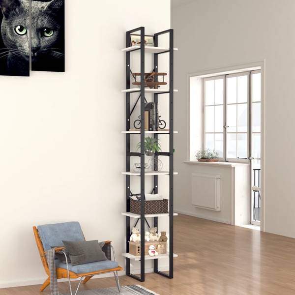 Bücherregal D5419 Weiß - Holzwerkstoff - 30 x 210 x 40 cm