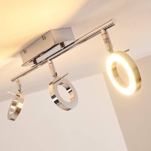 Deckenleuchte Sasso Silber - Metall - 12 x 11 x 50 cm