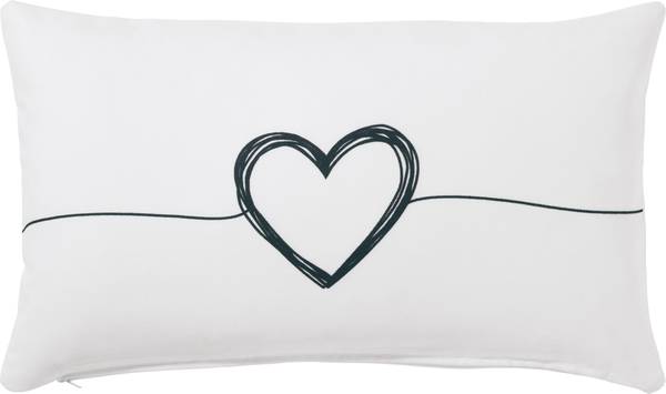 Kissenhülle 209769 Schwarz - Weiß - 30 x 50 cm