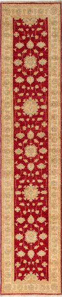 Loper Vloerkleed Ziegler XXXVII rood - wol - 62 x 1 x 306 cm