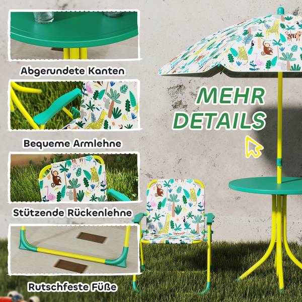 Kinder Gartenmöbel 3E3-012V00GN Grün - Kunststoff - 50 x 50 x 50 cm