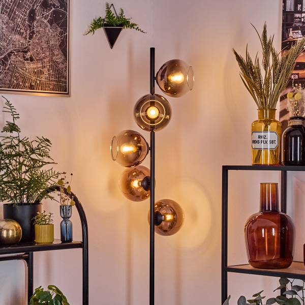 Stehlampe Cesaro Aluminium - Klarglas - 17 x 160 x 83 cm
