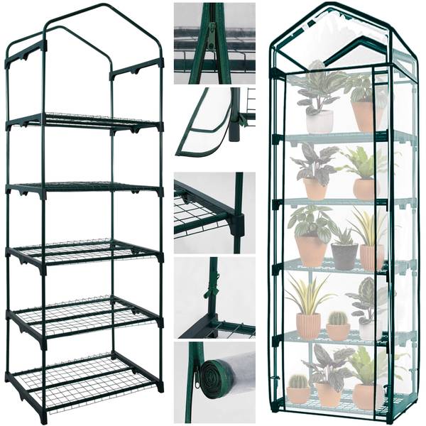 Gewächshaus GT0007 Grün - Metall - 70 x 190 x 50 cm