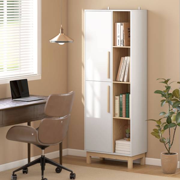 Bücherschrank 836-656V90WT Holzwerkstoff - 35 x 176 x 63 cm