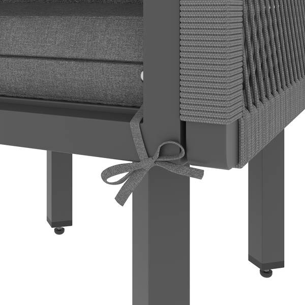 Gartenlounge-Set Gaia Ⅵ（6-tlg） Grau - Holzwerkstoff - Metall - Kunststoff - Textil